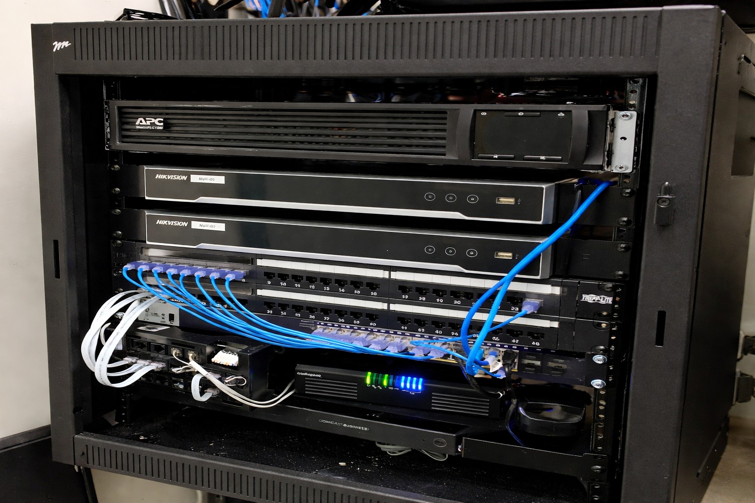 Commercial network cabling installation