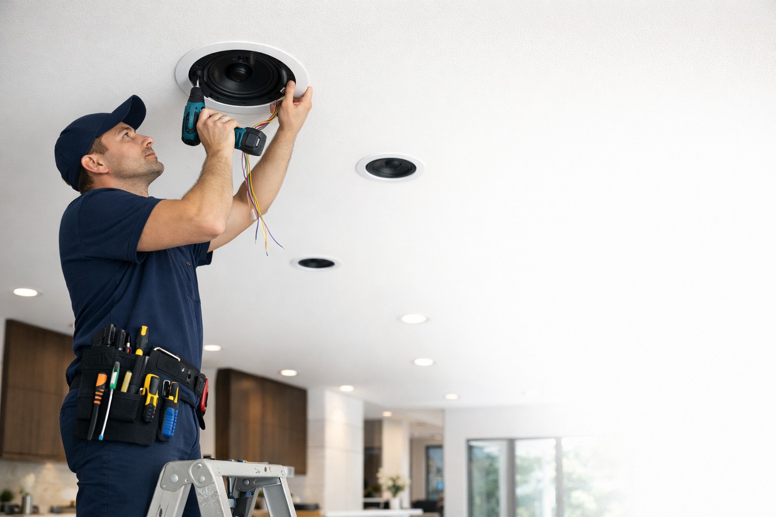 Commercial speaker installation